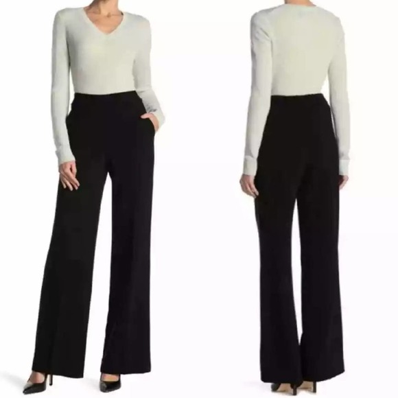 Theory Pants - 💼 Theory - Talbert Admiral Crepe Wide Leg Pants Black - XS